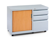 Floor cabinet with rolling door and 3 drawers CG-XL-114A
